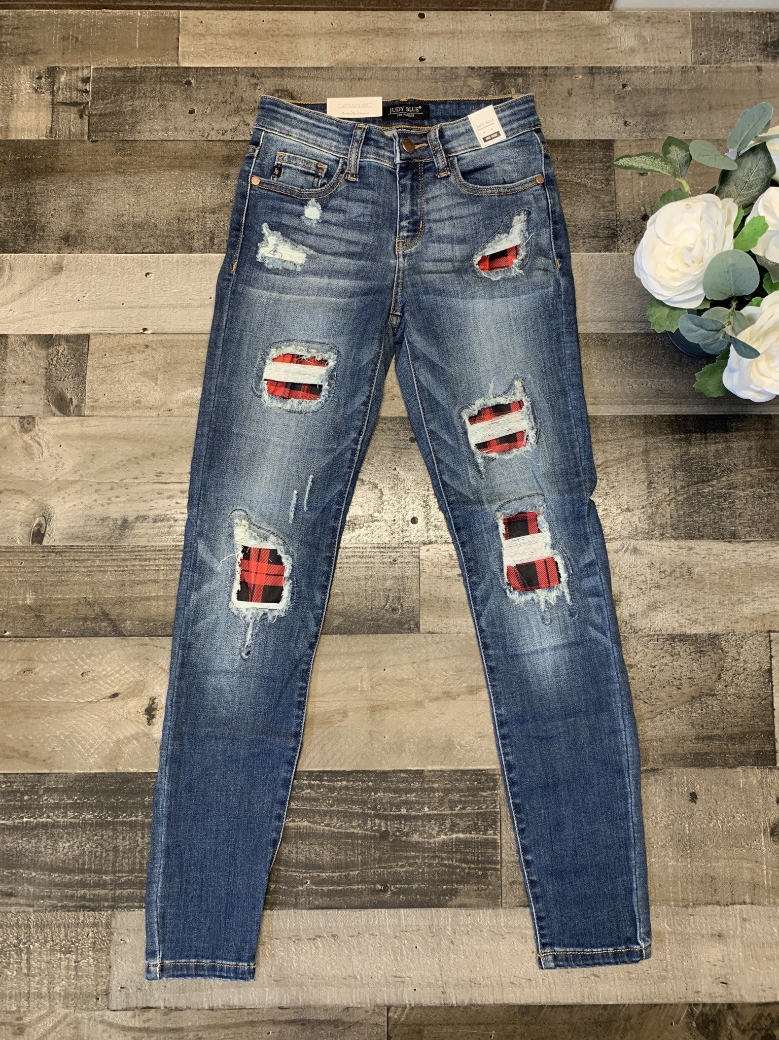 judy blue buffalo plaid jeans