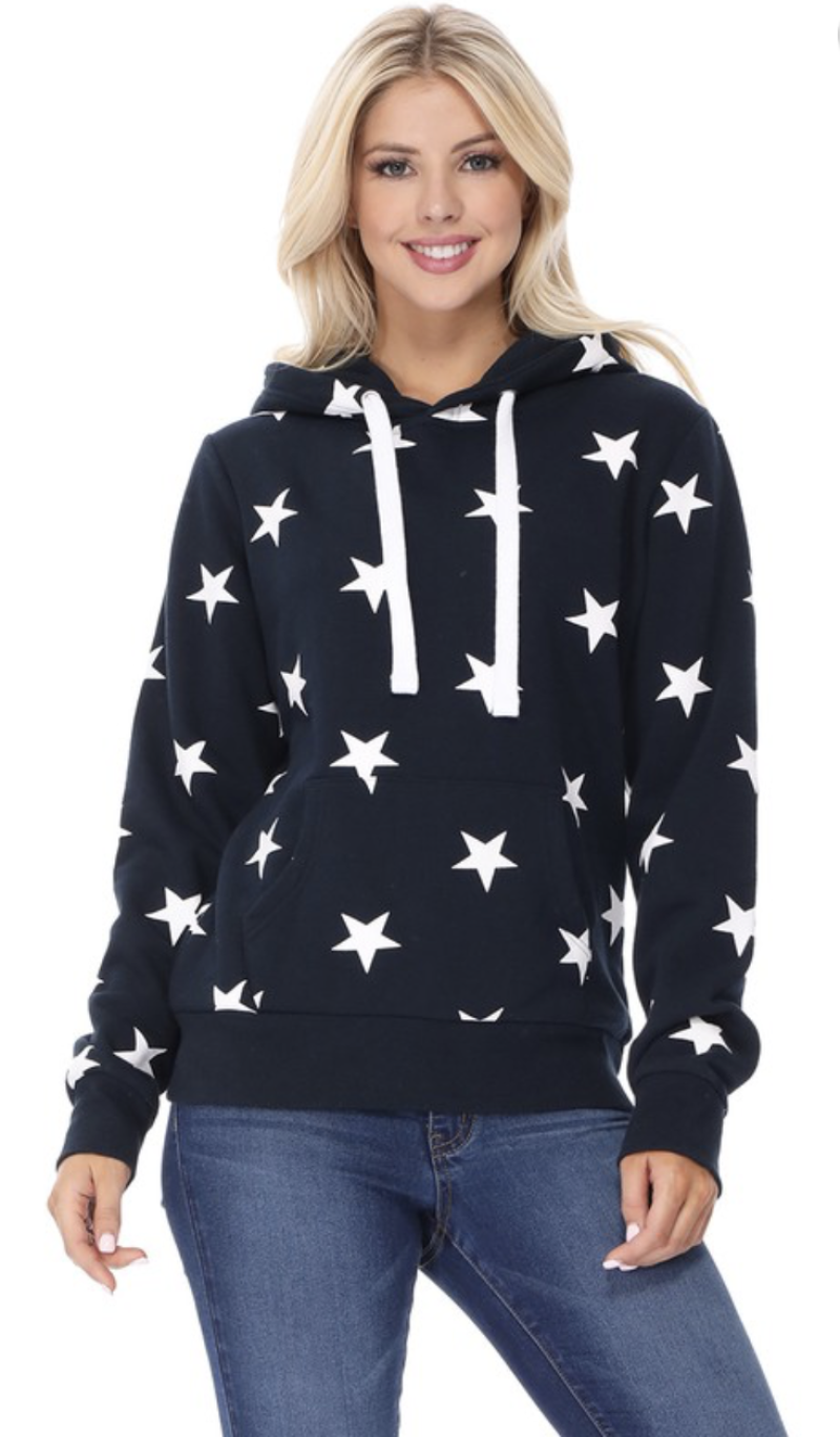 White star hoodie Clearance