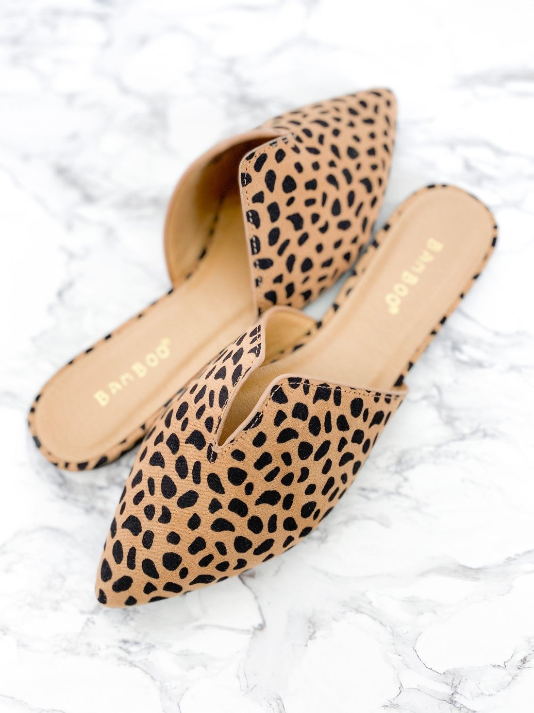 cheetah print mules - leopard print mules flats