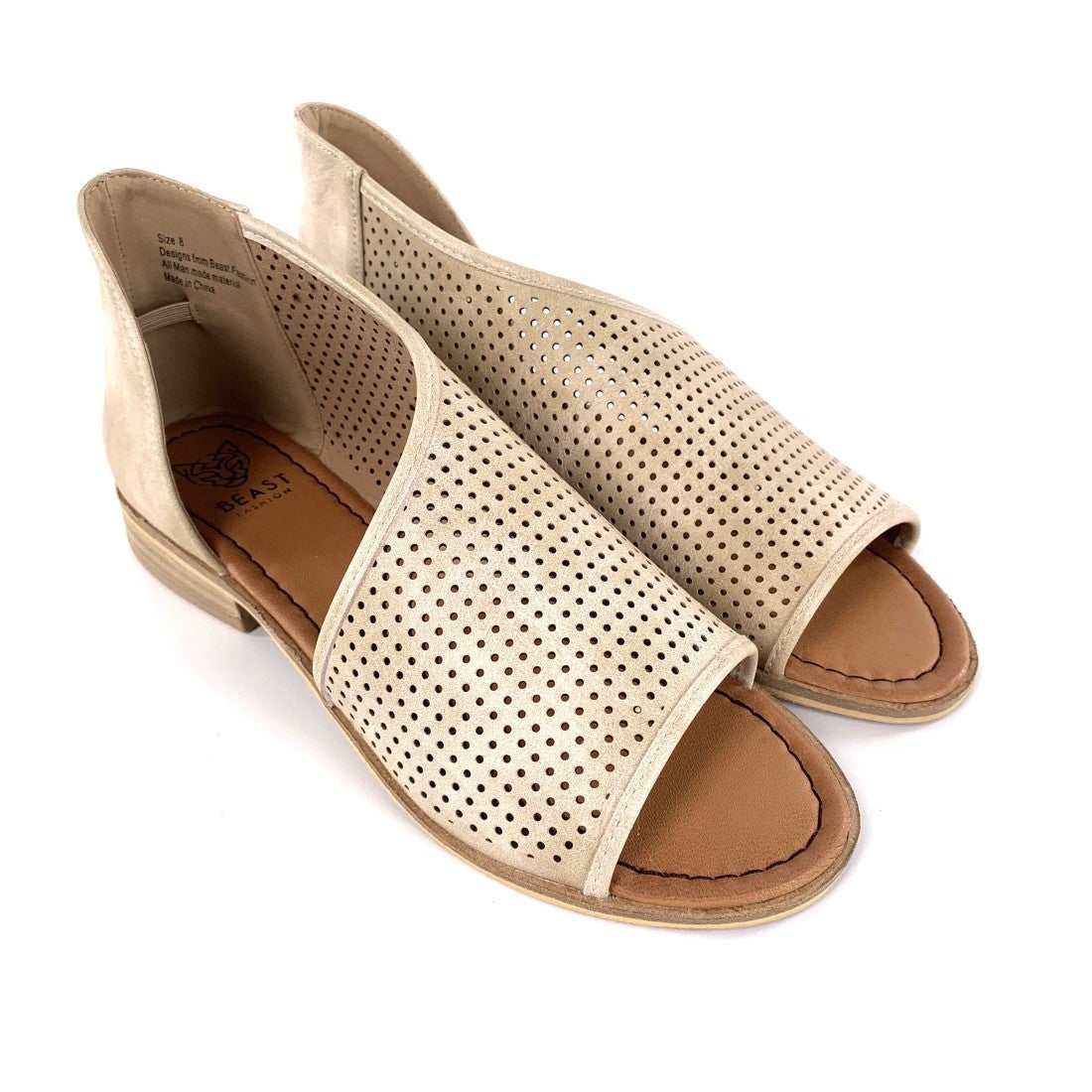 side cut out flat shoes