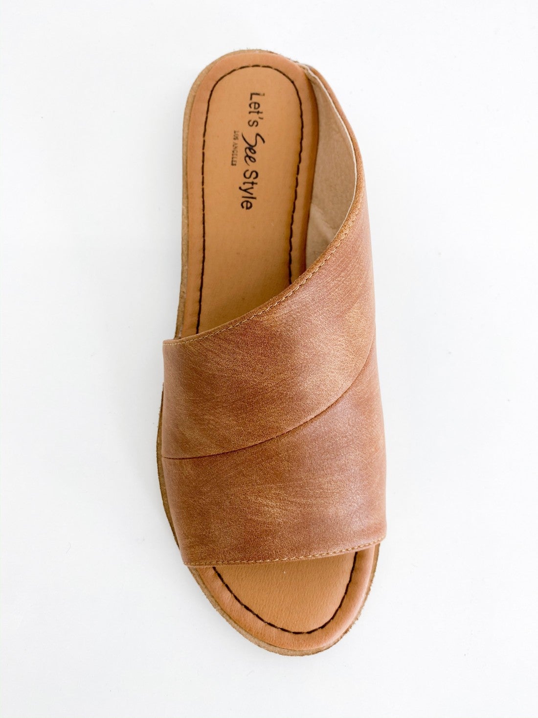 asymmetrical open toe flat