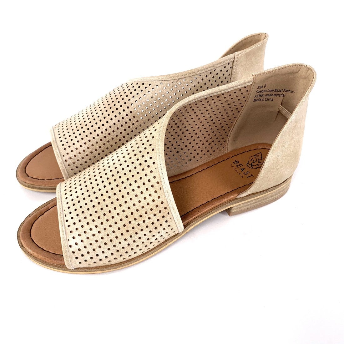 side cut out flat shoes