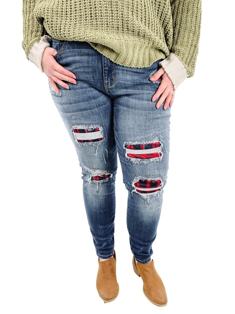 judy blue buffalo plaid jeans