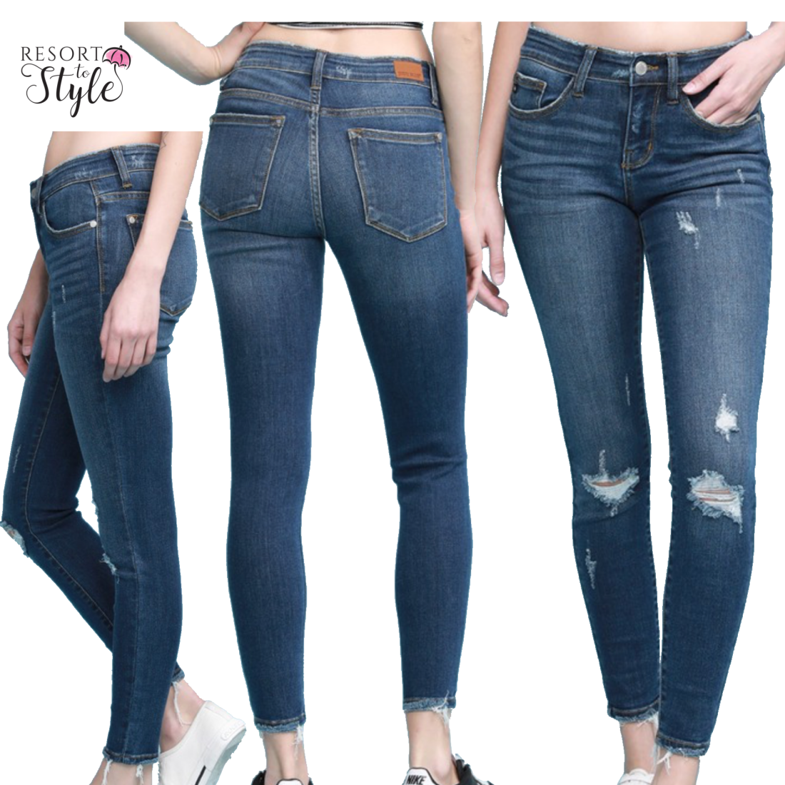 judy blue frayed hem jeans