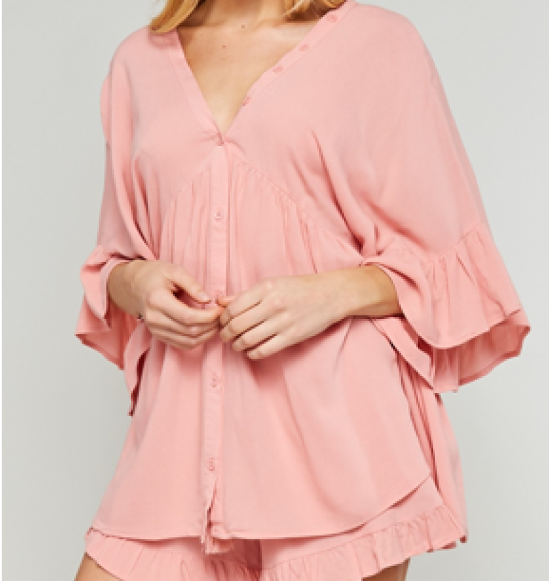 baby pink tops for women