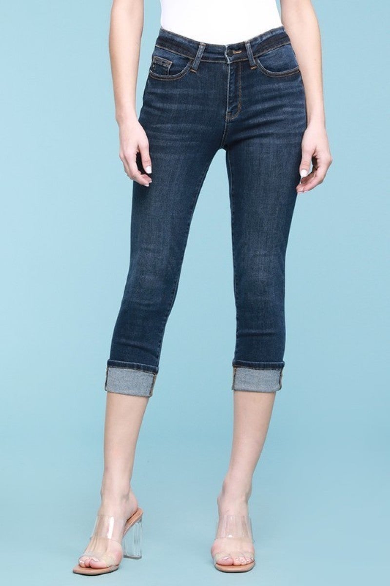 judy blue black capris