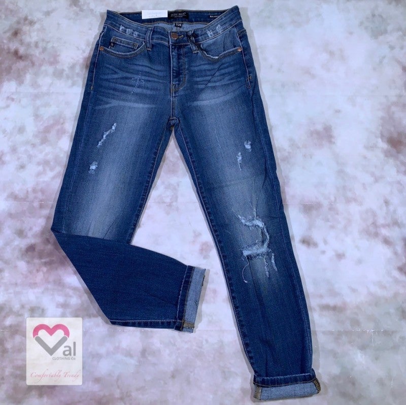 judy blue mid rise boyfriend jeans