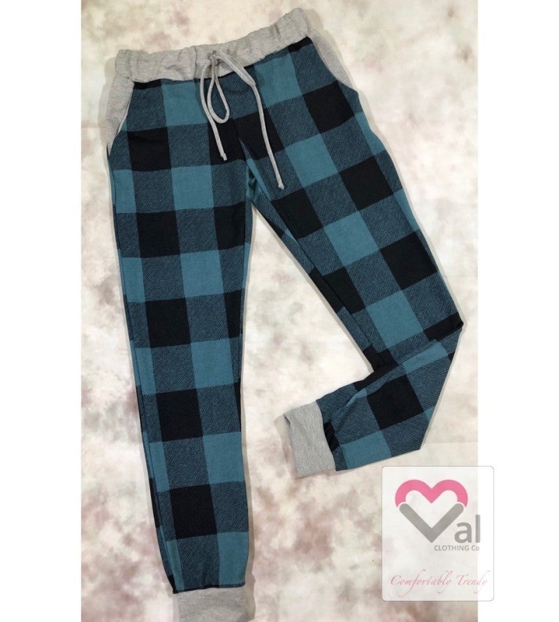 buffalo plaid joggers mens