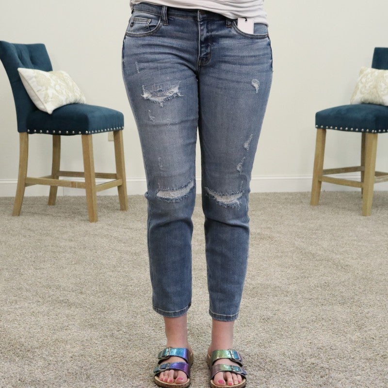 judy blue mid rise boyfriend jeans